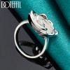 Anillo de Flor de Rosa en Flor de Plata 925 DOTEFFIL Para Mujer Moda Boda Fiesta de Compromiso Regalo Joyería con Encanto