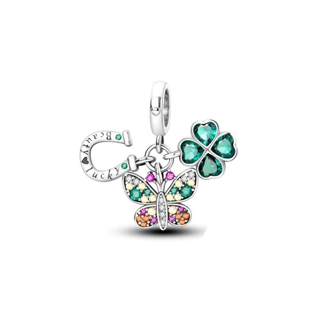 New Sale Copper Bee Sunflower Pendant Charm Light-In-Dark Firefly Paw Bead Fit Original Women Bracelet Jewelry Gift