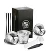 ICafilas Reusable Coffee Capsule for Nespresso Stainless Steel Refillable Filters Espresso for Essence Nespresso Capsule