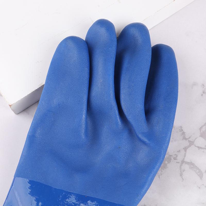 Rukavice odolné proti oleji Odolné vůči kyselinám a zásadám Modrá podšívka Bavlna Bezpečnost v průmyslu Ochranné rukavice Nebezpečné chemikálie 1 pár