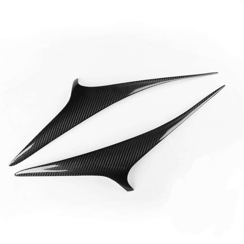 2pcs Car Styling Front Headlight Eyebrow Cover Carbon Fiber Trim for Kia Stinger