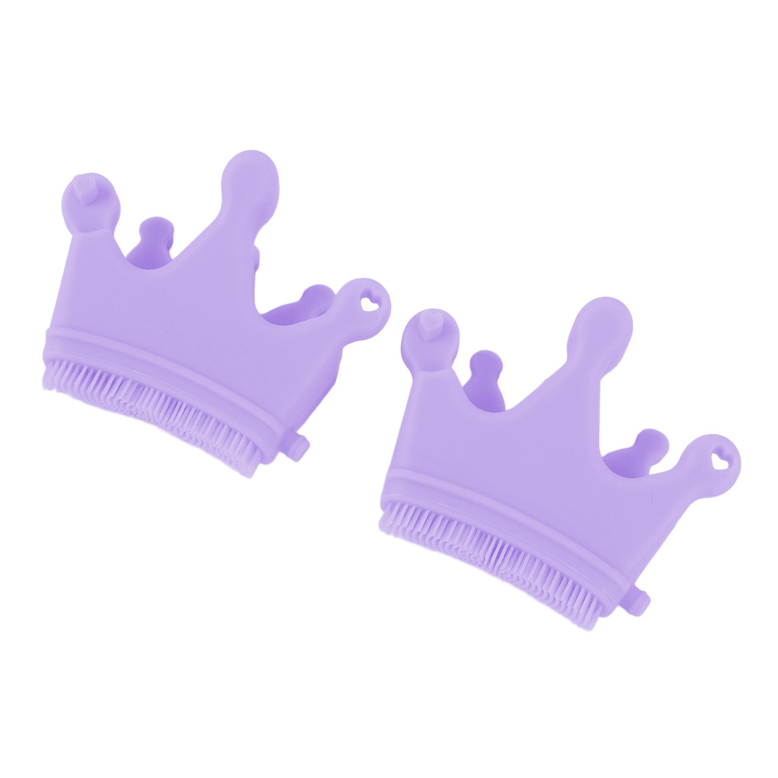 

2pcs Fingernail Separator Nail Brush Multifunctional Silicone Nail Brush Fingernail Separator Divider Nail Brush Holder фиолетовый