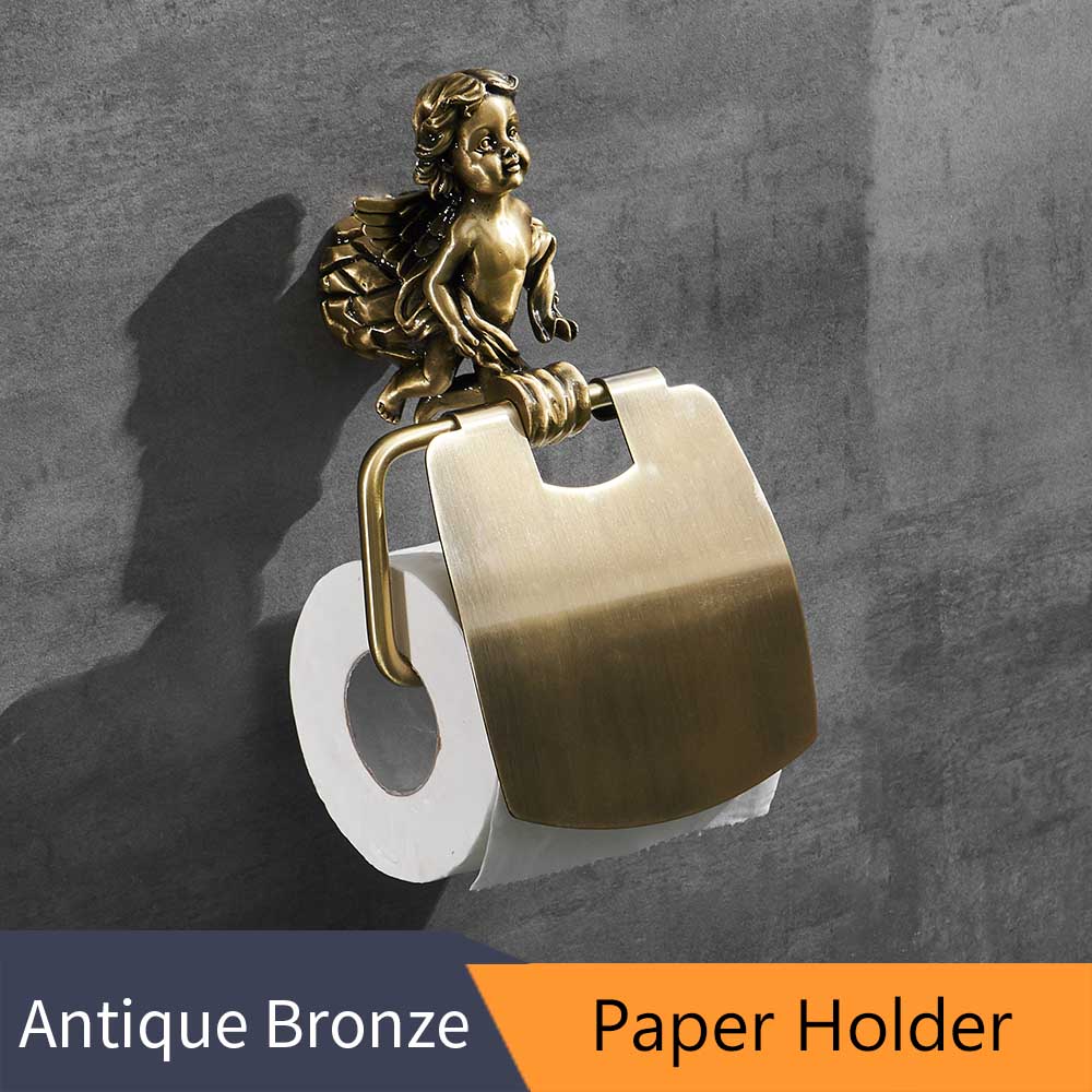 Antique Bronze Bathroom Hardware Accessories Set Towel Ring Robe Hook Toilet Paper Holder Towel Bar Toliet Brush Holder 0782