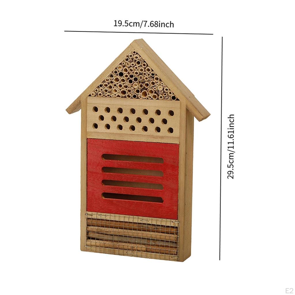 Bee House Nesting Box Butterfly for Yard Fence Outdoor Backyard