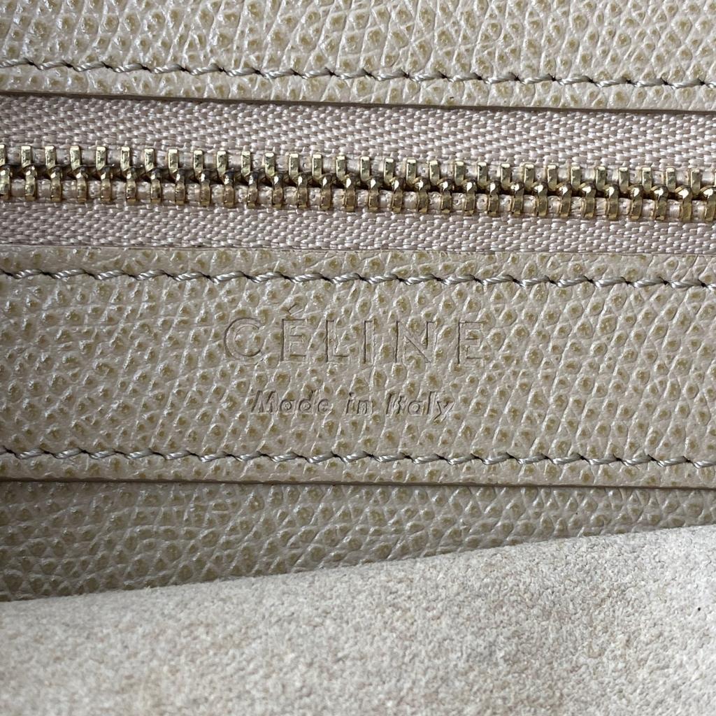 Used CELINEShoulder Bag Beige/blue Leather Women