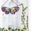 Stained Glass Window Hanging Honeycomb Multicolor Butterfly Bee Stained Glass Panels Stain Glass Hummingbird Window Hanging