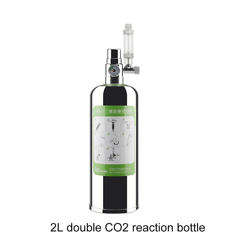 2L Doppelaquarium CO2-Generator System Kit CO2 Edelstahlzylinder Generator System Kohlendioxid Reaktor Kit für Pflanzen Aquarium