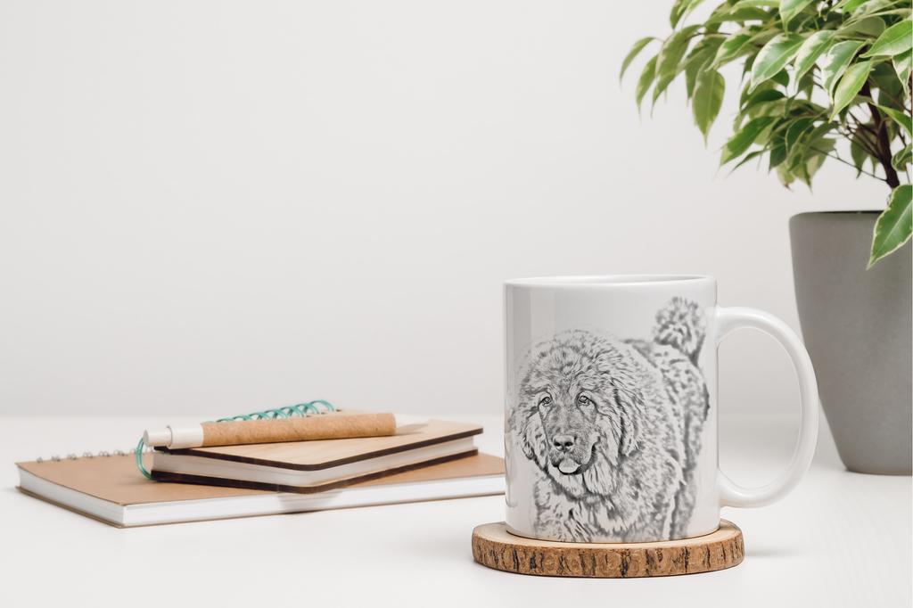 Tibetan Mastiff, Do Khyi - Cup with a Dog, Cute Cup with Graphics, a Gift with Your Photo from the Art-Dog Brand