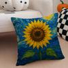 Van G-Gogh Starry Night Pillow Art Masterpiece Cushion Cover Throw Pillow Cover Hidden Button Durable Polyester Chair Cushion