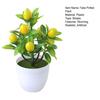 Artificial Lemon Tree Potted Plants Small Fake Yellow Lemons Citrus Tree Faux Fruit Greenery Bonsai Decoration for Indoor Home Office