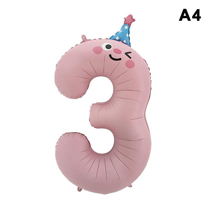 Palloncini in Foil Divertenti con Numeri 42 Pollici 0-9 Cappellino Carino Multicolore Palloncini Digitali Decorazioni per Feste di Compleanno Forniture per Photo Booth