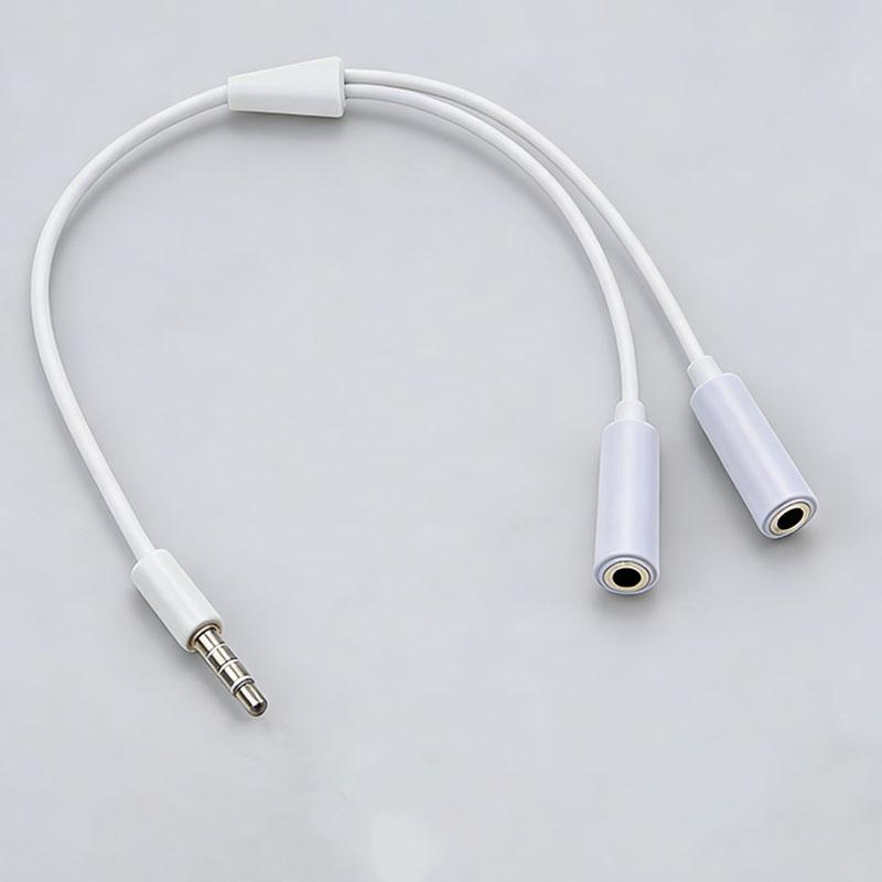 1PCS Headphone Splitter 3.5mm Extension Cable Audio Stereo Y Splitter (Hi-Fi Sound) 3.5mm Male To 2 Ports 3.5mm Female Spliter