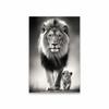 Black and White Cub Prints Modern Wild Animal Poster Colorful Tiger Wolf Canvas Painting Large Living Room Bedroom Home Decor