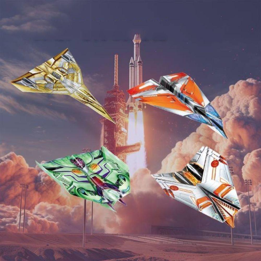 Art Learning Handmade Airplane Origami Montessori Versatile Paper Aircraft Toy  Boys Baby Girls