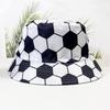 Soccer Themed Bucket Hat Light Weight Breathable Polyester Fisherman Cap For Running Cycling Football Outdoor Sports