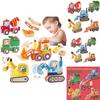 Wooden Childrens Educational Puzzle With Cartoon Vehicles For Early Learning And Cognitive Development