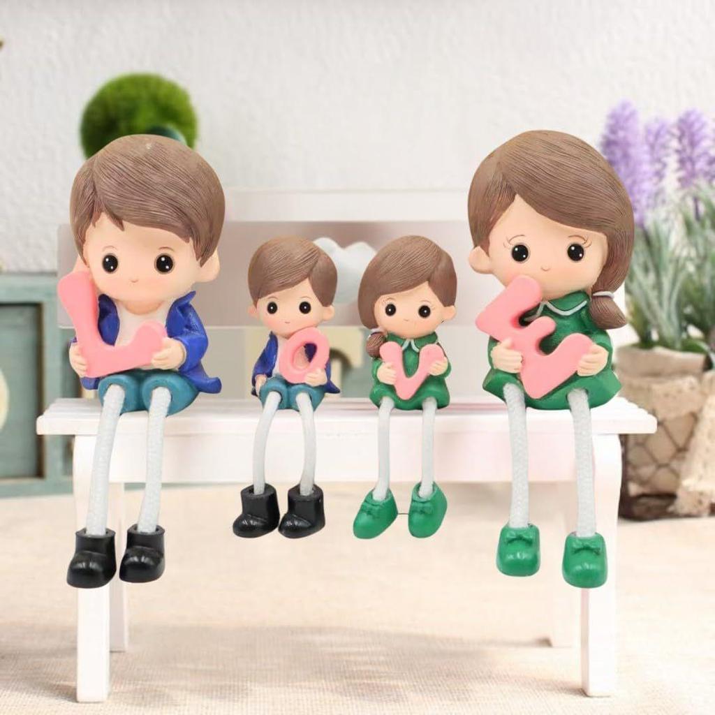 1 Set Hanging Legs Romantic Couple Showpiece | Cute Boy &Girl | Gift for Him/Her, Mother's Day, Home Décor, Living Room, Bedroom