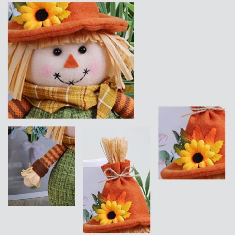 Seasonal Ornament Scarecrow Doll Decorative Figurine Holiday Festival Decor Party Supply Harvest Festival Kitchen Layout