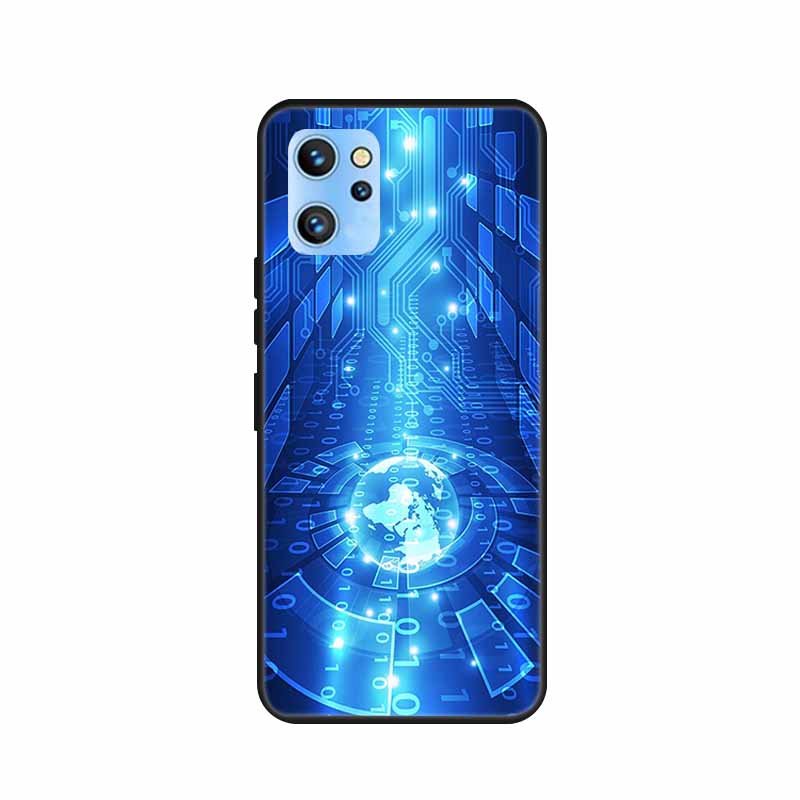 Etui do telefonu Umidigi A13 Pro 2022 Kwiaty Czarny Silikonowy Tylny Pokrowiec Miękki Pokrowiec TPU Do Umidigi A13S Etui A 13 S Coque Funda Torba