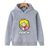 Children's Hoodie Princess Peach Mario Cute Kids Clothing Long Sleeve Hoodie Comfortable Winter Pullover