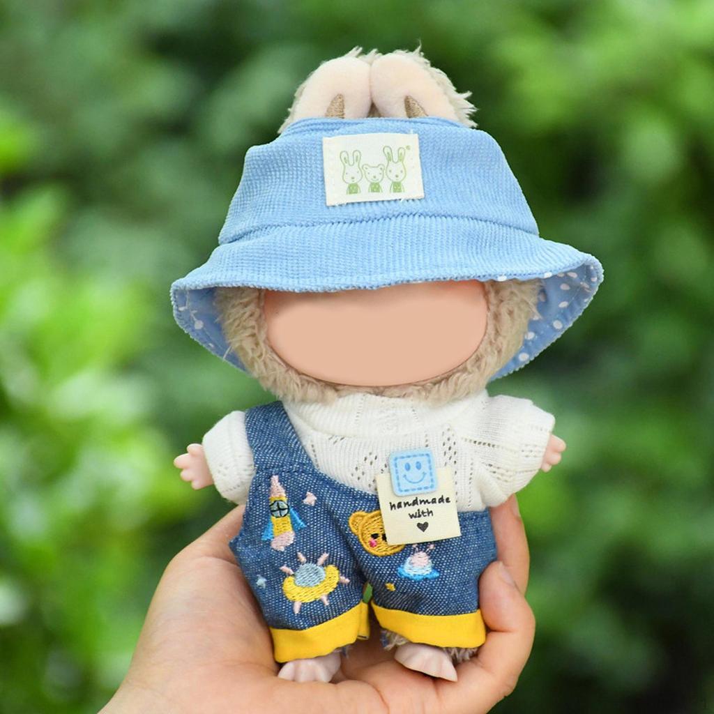 Mini 17cm 6inch Doll Clothes Costume Girl Outfits for Pendant White Blue