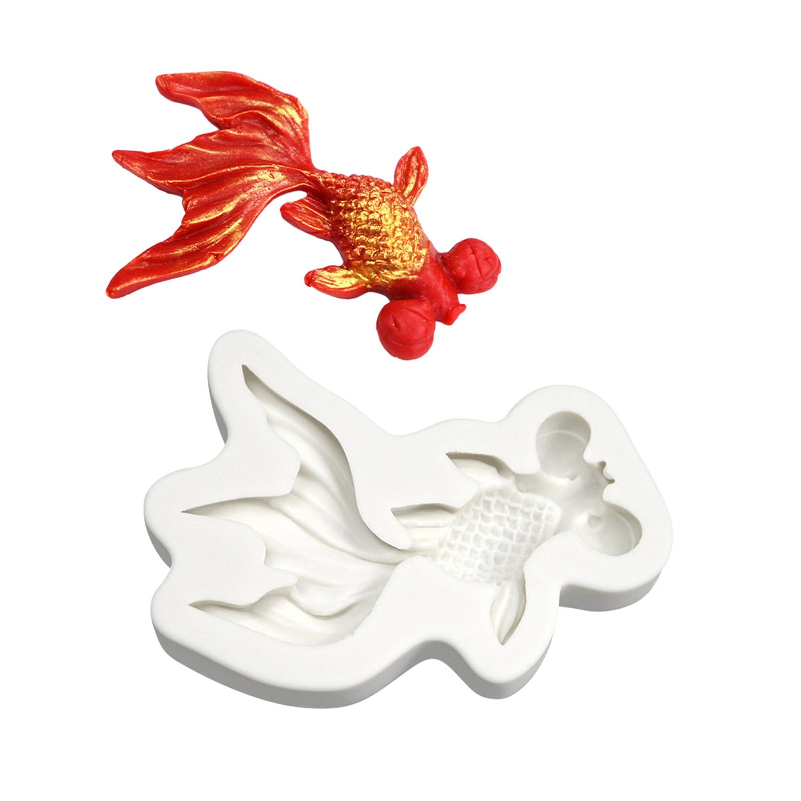 

Милая форма для карпа из силикона, форма для мастики, форма для торта, инструмент для DIY выпечки для приготовления шоколадных конфет, свечей, мыла ручной работы A