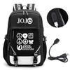 Jojo New Fan Riman Peripheral Printed Backpack Multifunctional Large Capacity Computer Bag Youth School Bag