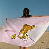 Kawaii Rilakkuma Bär Mikrofaser Decke Schnelltrocknende Strandtücher Übergröße Druck Super Saugfähige Pooltuch Decke