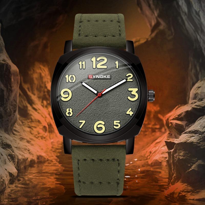 Neue Top-Marke Herren Quarz Sport Retro Trendiges Design Armband Quarz Armbanduhr Digital Großes Zifferblatt Uhr