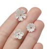 100pcs/Lot ABS Imitation Pearl Flower Spacer Beads End Caps Charms Pendant for DIY Bracelet Necklace Jewelry Making Supplies