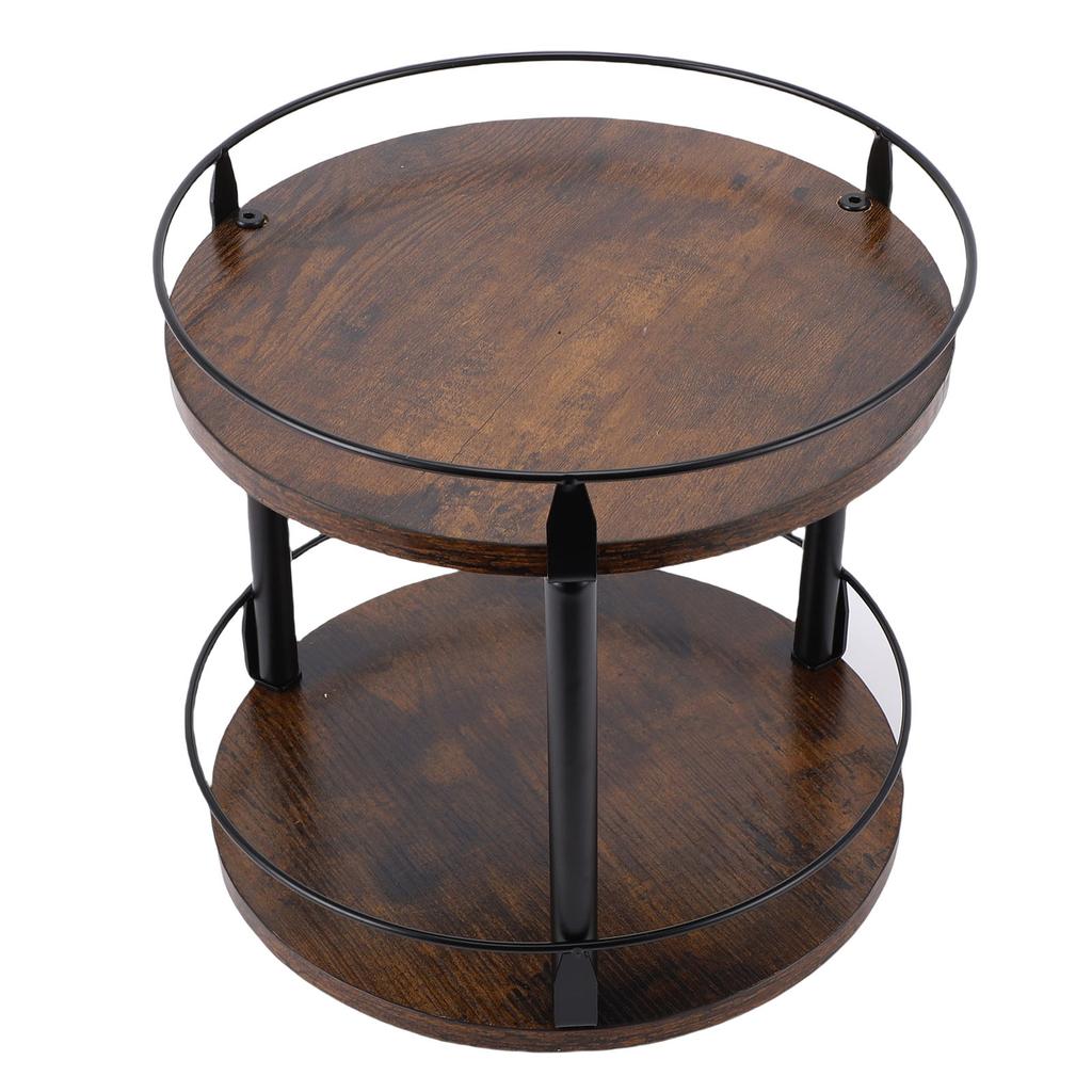 Organizer per Spezie Girevole Salvaspazio Legno Rotazione a 360 gradi Porta Spezie per Piano Cucina Mobile 2
