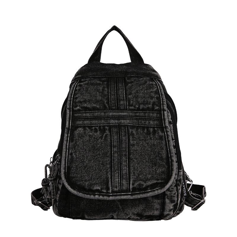 Vintage Denim Backpack Women's Chest Bag Travel Bag Multifunctional Shoulder Bag