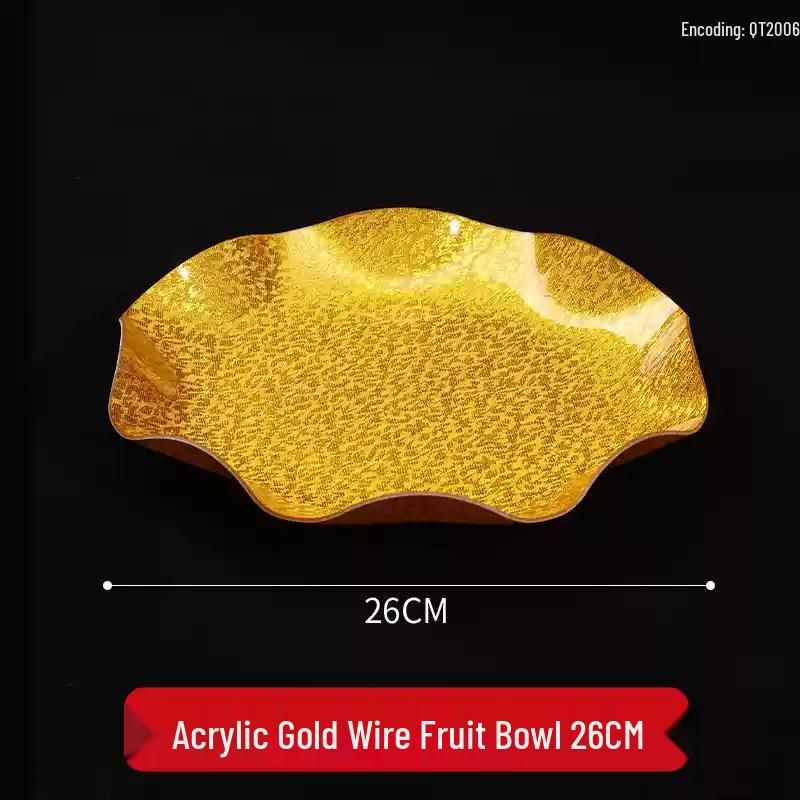 Acrylic Gold Trim Fruit & Snack Platter