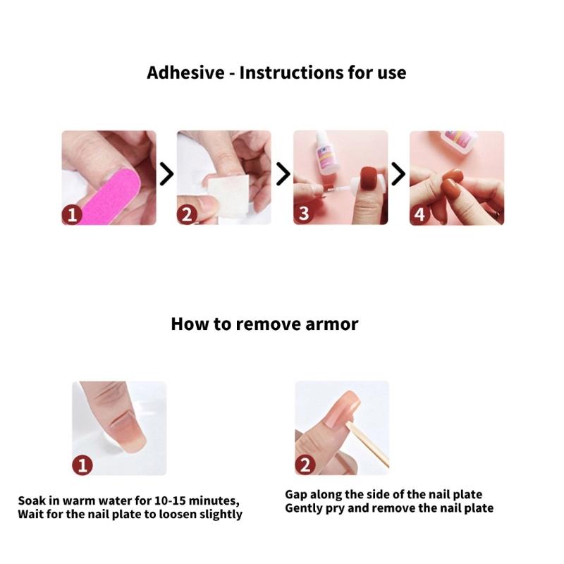 120 Pcs Press On Nails French Tip False Nails Almond Full Cover Stick on Nails Artificial Fingernails Manicures Supplies