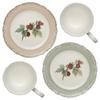 Noritake Mug & Plate (Pair Set) - 19cm Plate and 375cc Mug, Orchard Garden Design, Two Mugs and Two Plates, Fine Porcelain (Off-White), M9719/4911-12