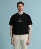 PANICALE Black Vintage Print Short Sleeve T-Shirt