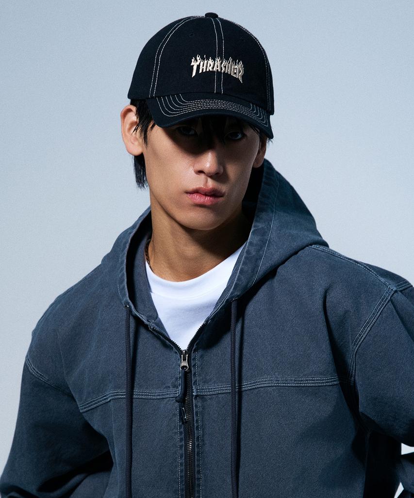Treasure Flame Stitch Logo Ball Cap Black