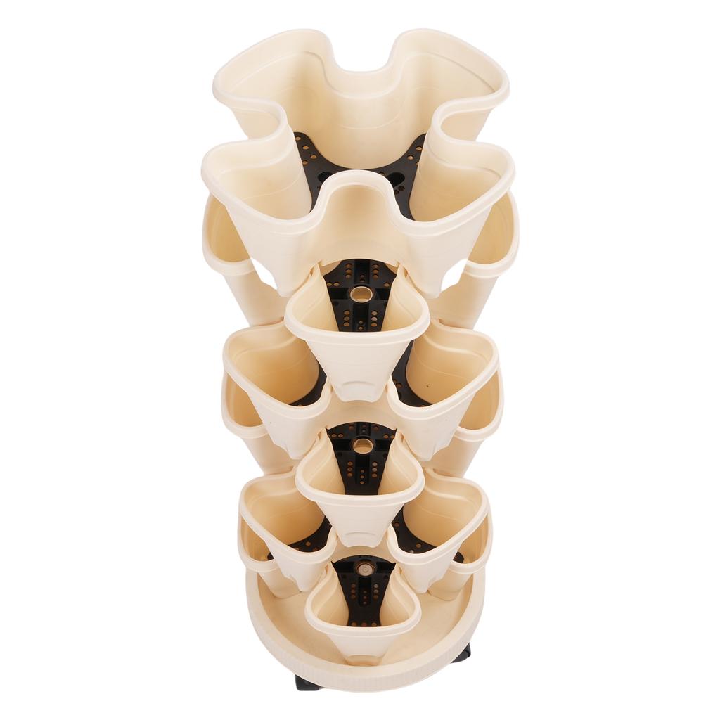 Ghiveci de flori stivuibil cu strat multiplu, impermeabil, care economisește spațiu, stabil, jardinieră verticală pentru casă