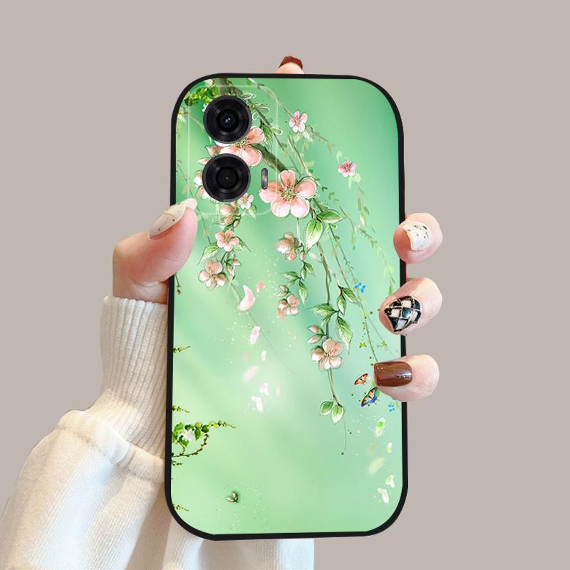 For Motorola Moto G24 Power 4G Case G 24 New Fashion Flower Silicone Soft Back Cover For Moto G04 G04s Phone Case MotoG04 Coque
