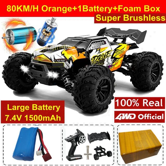 Nowe szybkie wyścigi terenowe 4WD RC samochód 50 KM/H lub 80 KM/H super bezszczotkowe szybkie radio 4x4 Off Road superszybkie wyścigi Drift zdalnie sterowana ciężarówka pojazd