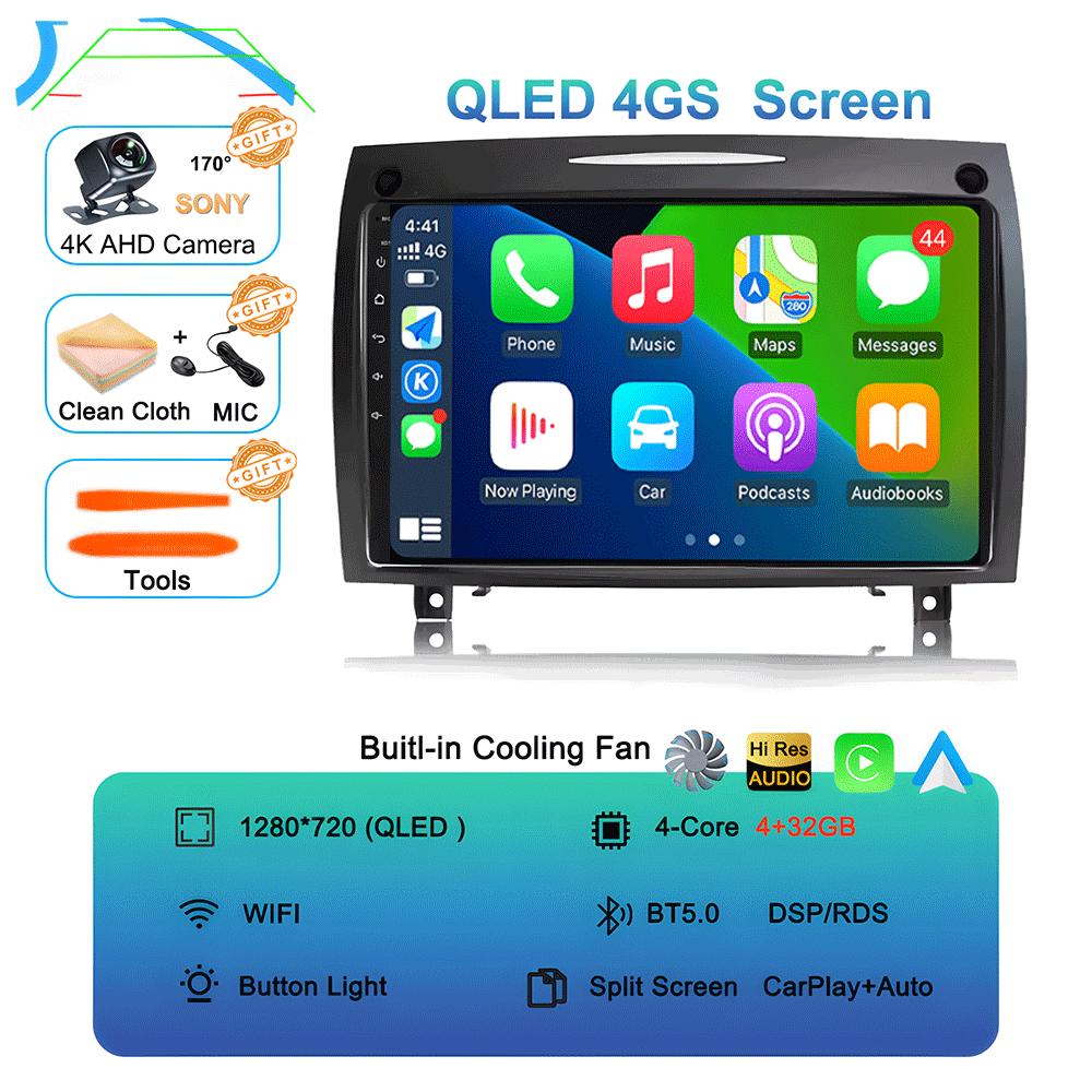 

Автомобильное радио Android 14 для Mercedes Benz SLK class R171 SLK200 SLK280 SLK300 2000-2011 GPS навигация мультимедийный проигрыватель стерео DSP