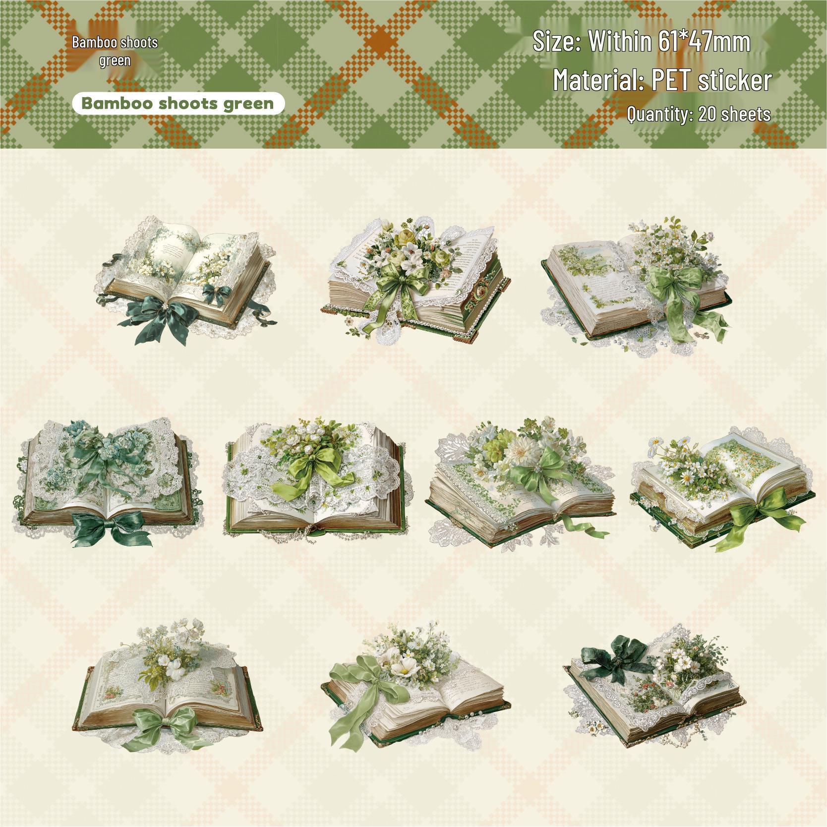 

Aroma Series Retro Journal & Book Decoration Stickers - 20 PET Sheets, 6 Styles