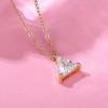 1 Article Fashionable Triangular Pendant Necklace, Minimalist Geometric Jewelry Single Diamond Necklace