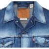 Levis Washed Denim Jacket With Single-Breasted Collar Men Jackets Blue A5782-0007