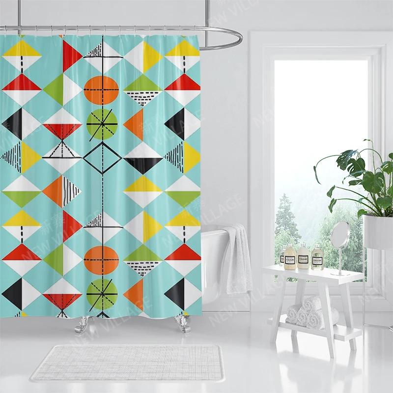 Waterproof Fabric Shower Curtains Bathroom Curtain Accessories Bath Curtain for Shower 180x200 240*200 Boho Decoration Abstract