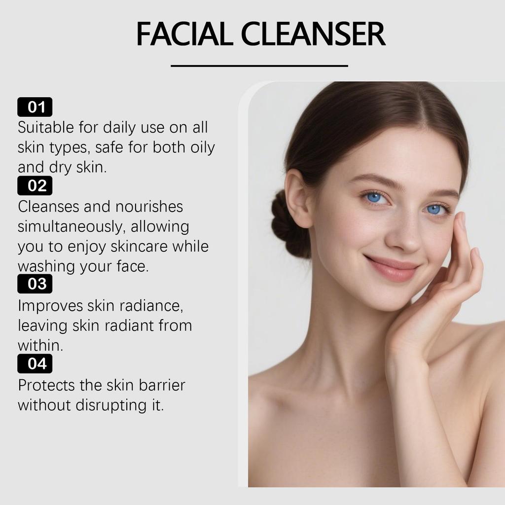 Oil-Control Gentle Hydrating Facial Cleanser: Nourishes, Hydrates, and Cleanses Without Tightness