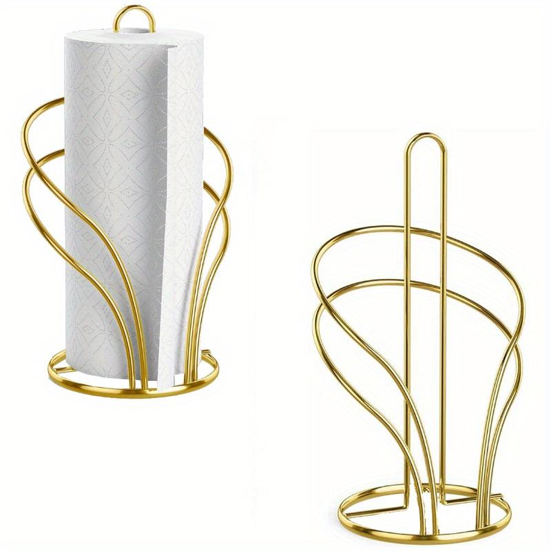 1pcs Hotel Kitchen Restaurant Iron Tabletop Paper Towel Holder Creative Standing Tissue Roll Organizer for Home & Commercial Use