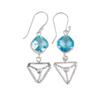 Sky Blue Topaz Gemstone 925 Sterling Silver Jewelry Handcrafted Earrings 2.00" EE-45-9
