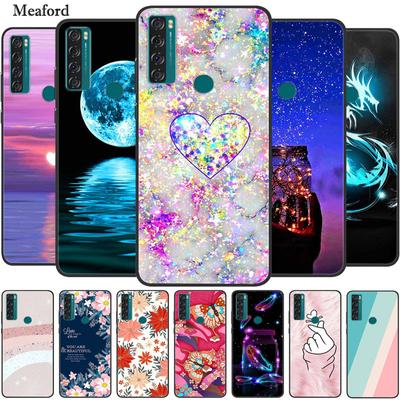For TCL 20 SE Case Luxury Silicone TPU Soft Cover Phone Case For TCL 20 SE T671H Cartoon Funda Colourful Capa Shockproof Coque
