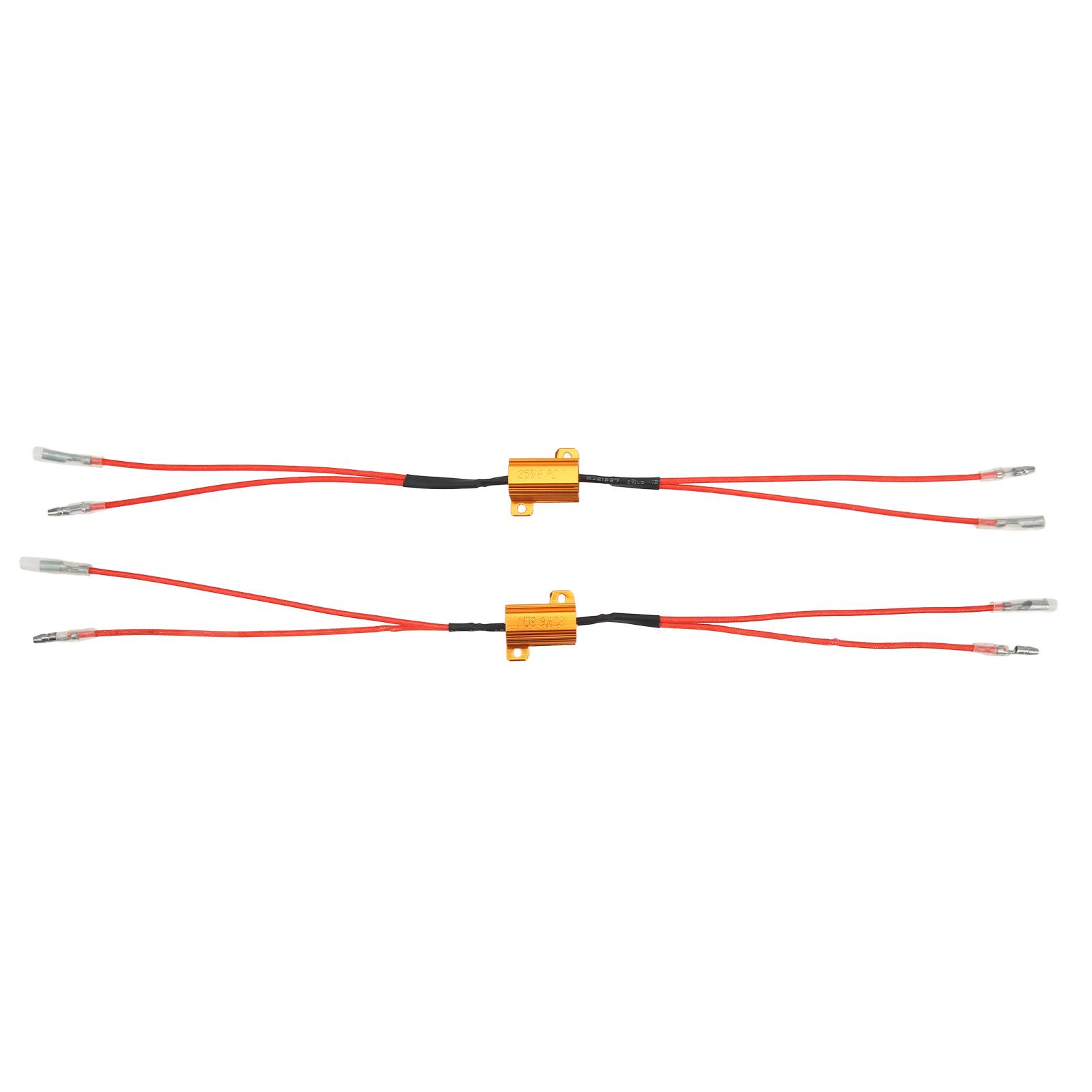 

2 Pcs Error Free Load Resistor LED Light Bulbs Wiring Adapters for Daytime Running Fog Light
